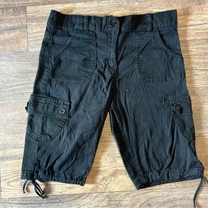 Black Bermuda Cargo Shorts